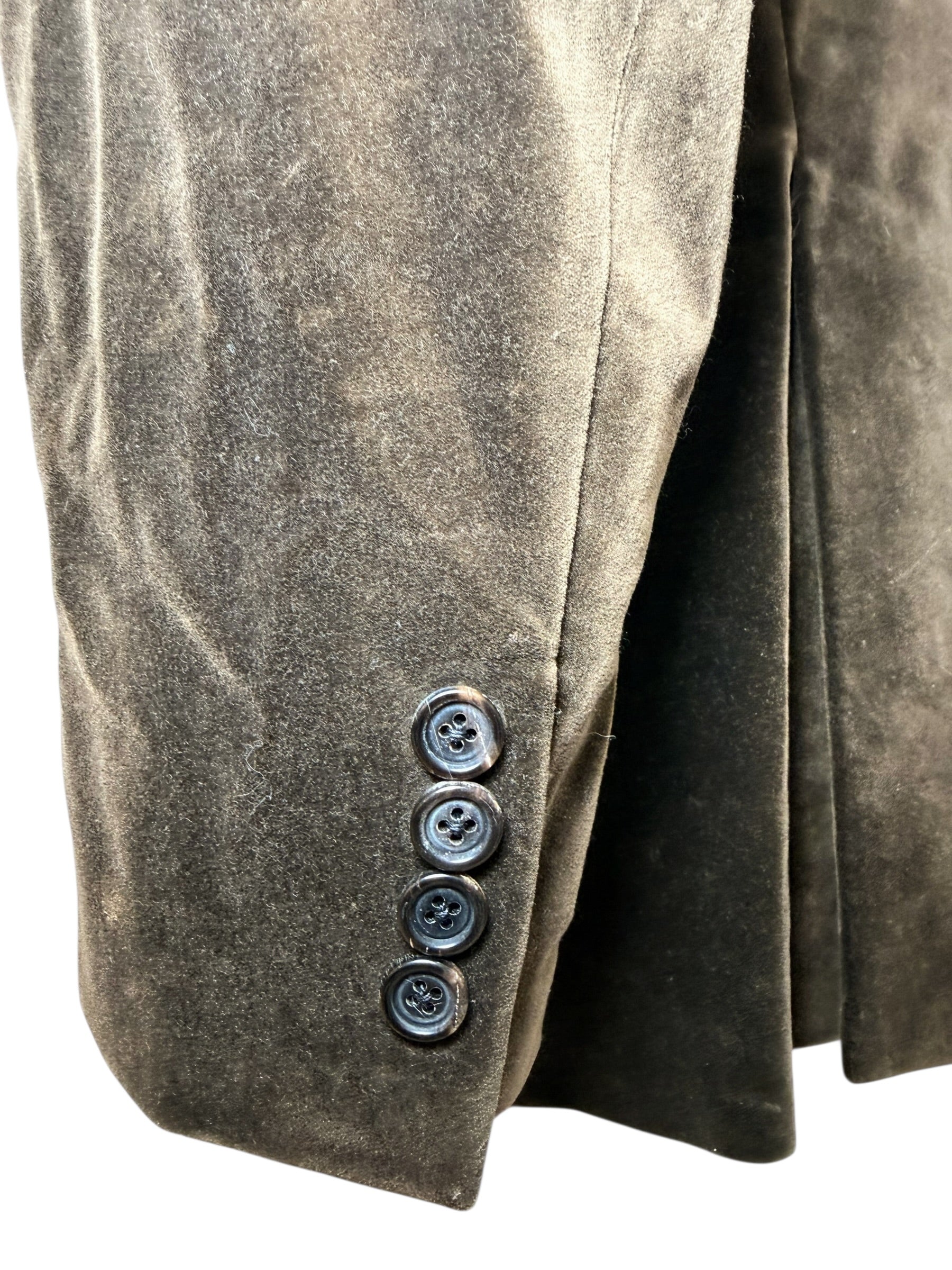 Ralph Lauren Purple Label Men’s Brown Velvet Blazer 46L Italian Tailored