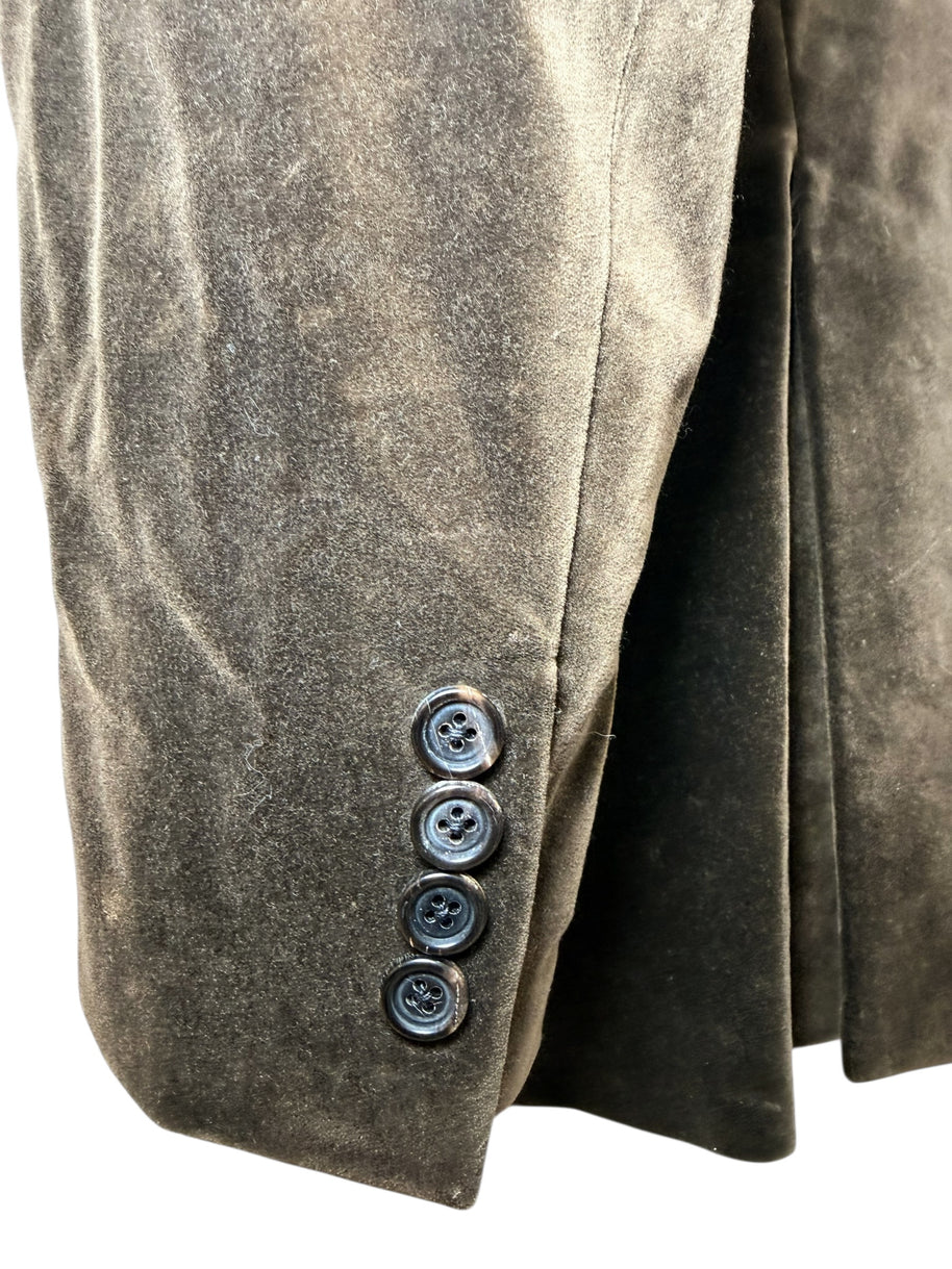 Ralph Lauren Purple Label Men’s Brown Velvet Blazer 46L Italian Tailored