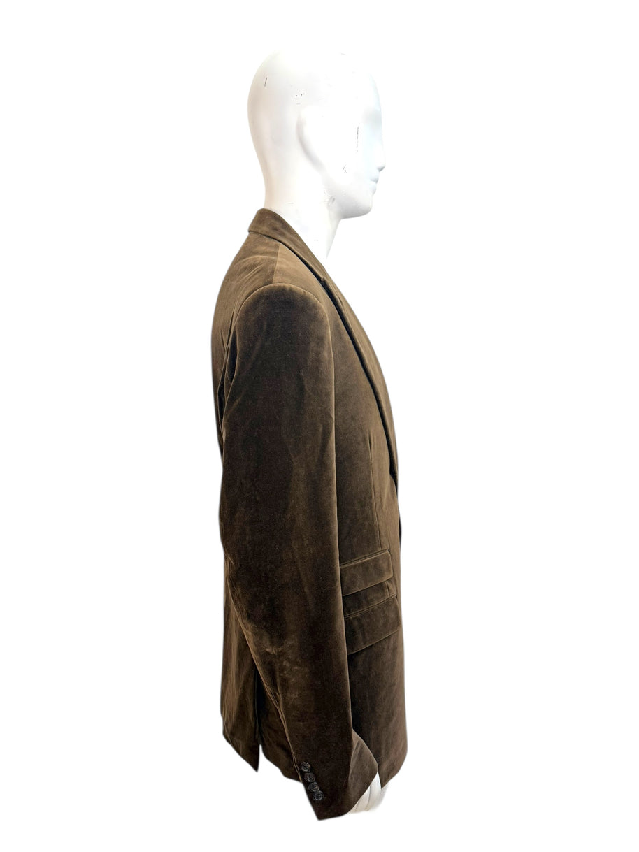 Ralph Lauren Purple Label Men’s Brown Velvet Blazer 46L Italian Tailored