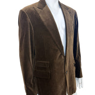 Ralph Lauren Purple Label Men’s Brown Velvet Blazer 46L Italian Tailored