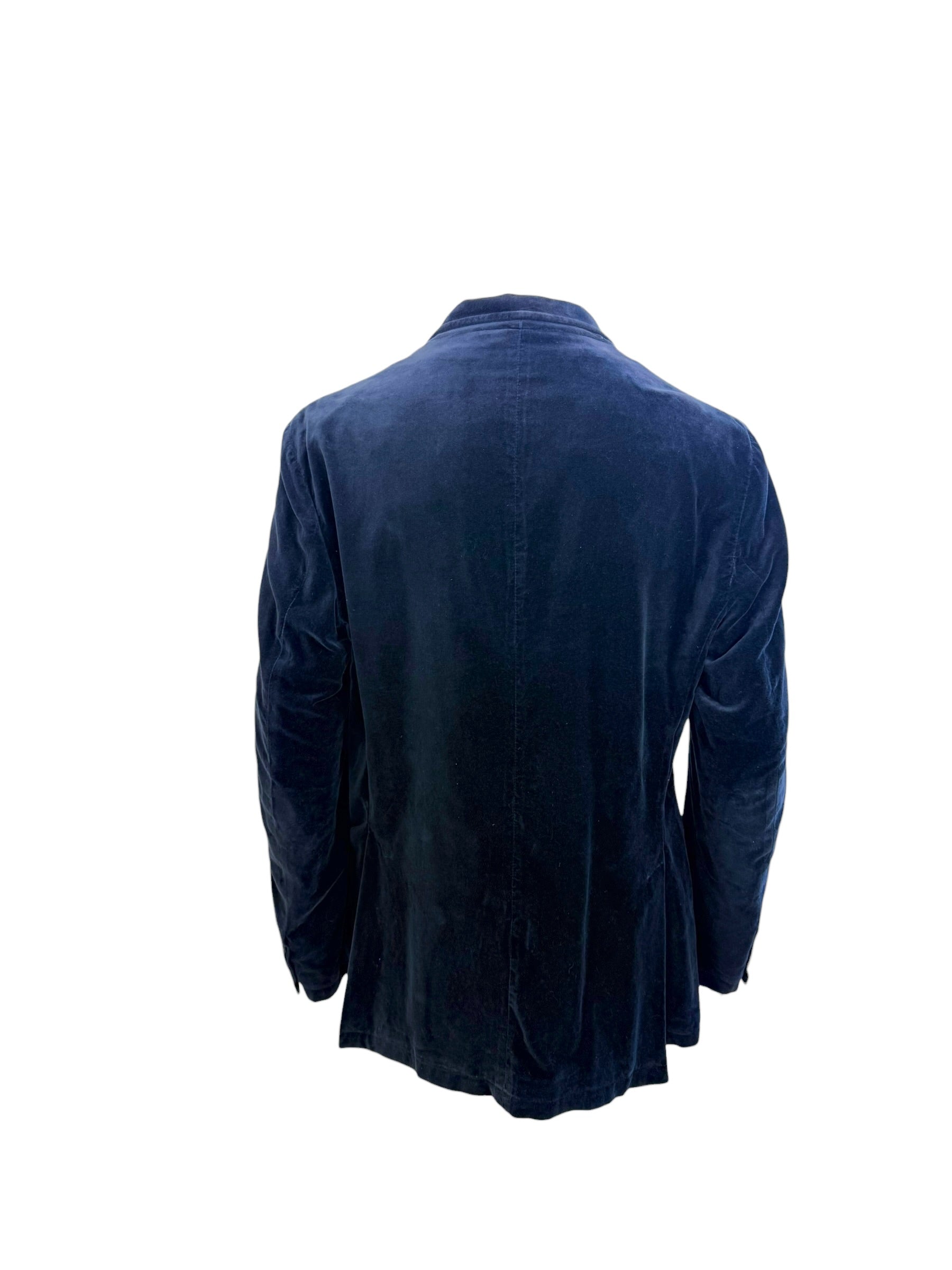 Burberry London Men’s Navy Velvet Jacket Floral Lining IT 54