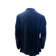 Burberry London Men’s Navy Velvet Jacket Floral Lining IT 54
