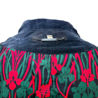Burberry London Men’s Navy Velvet Jacket Floral Lining IT 54