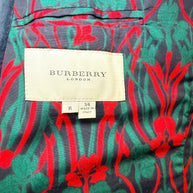 Burberry London Men’s Navy Velvet Jacket Floral Lining IT 54