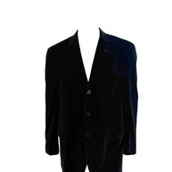 Burberry London Men’s Black Velvet Jacket Bond Street Model Size 46 Long
