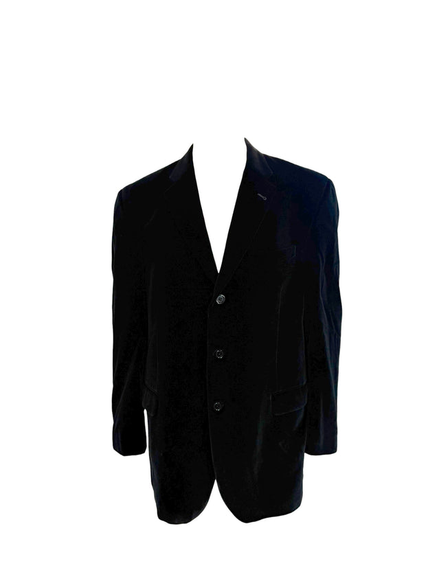 Burberry London Men’s Black Velvet Jacket Bond Street Model Size 46 Long