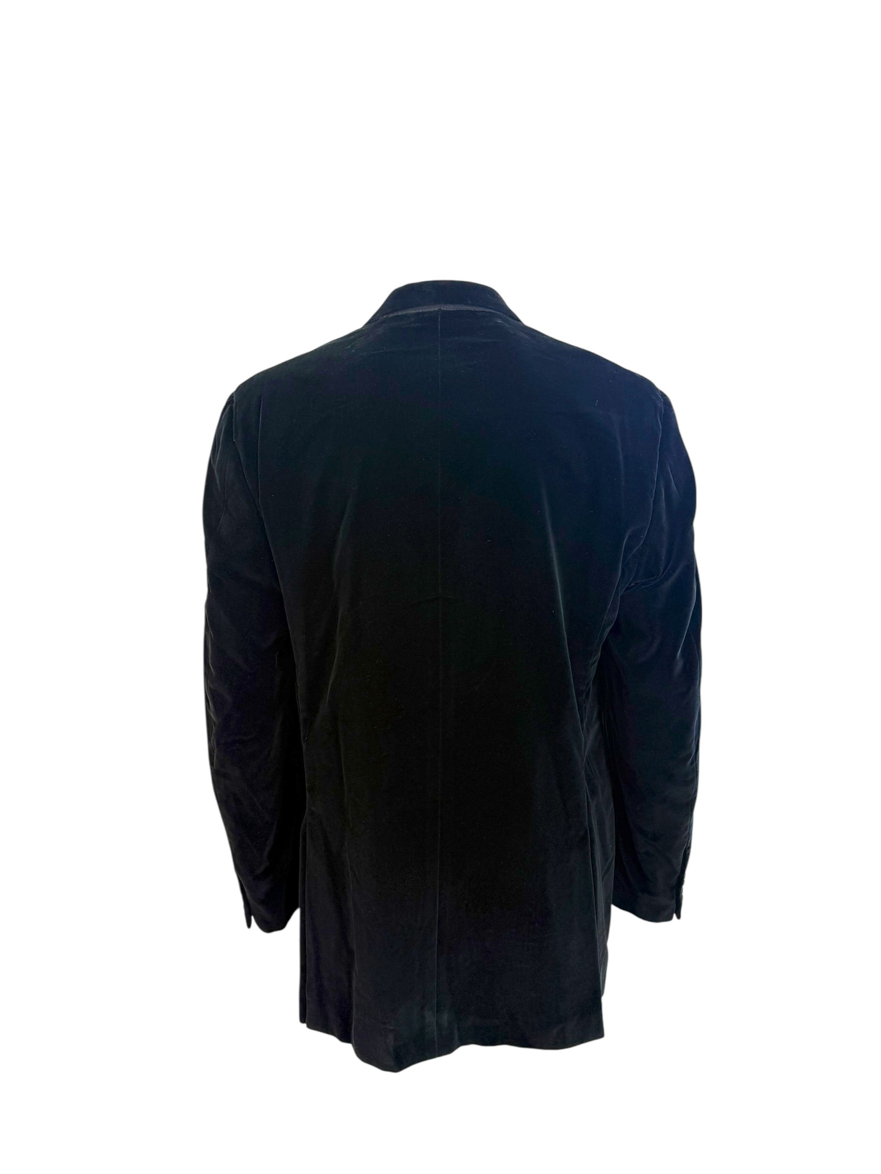 Burberry London Men’s Black Velvet Jacket Bond Street Model Size 46 Long
