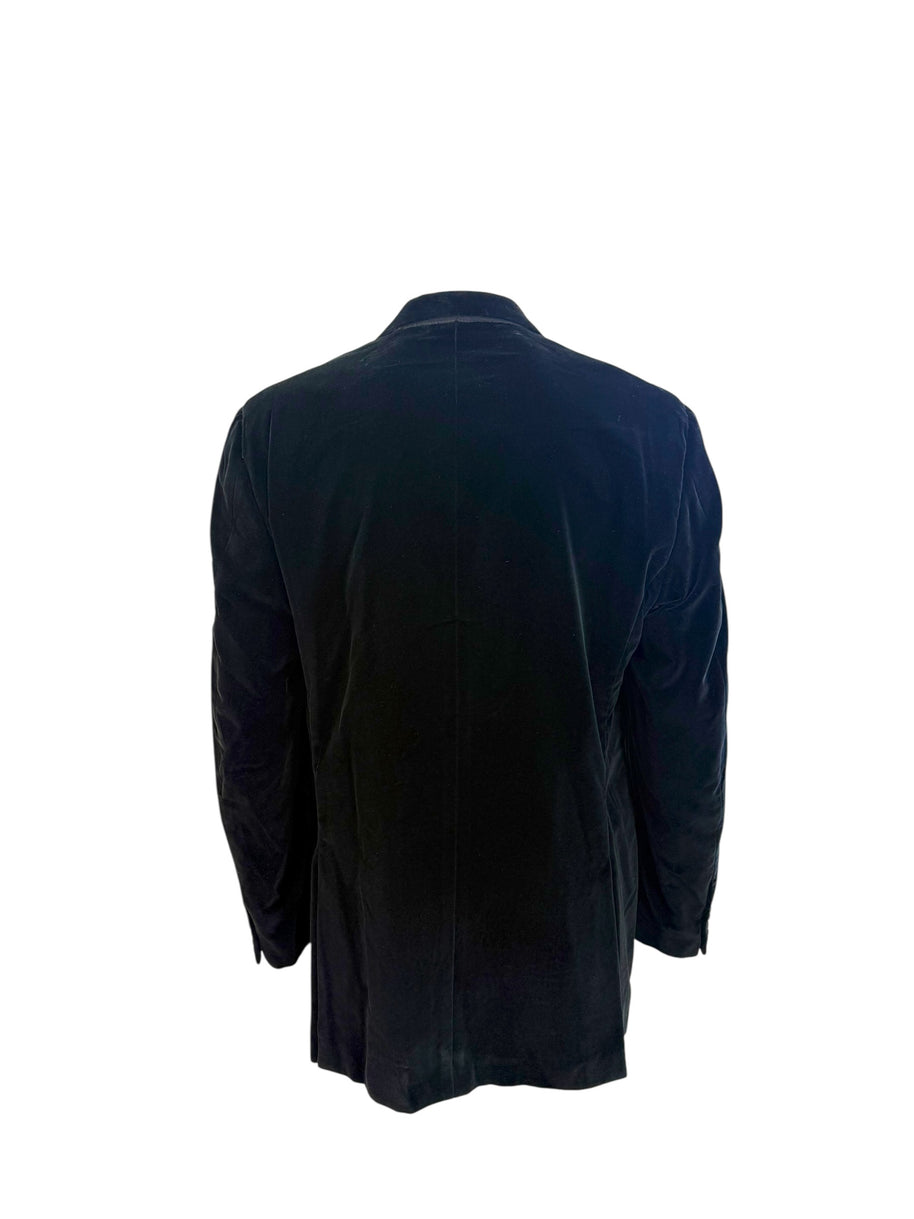 Burberry London Men’s Black Velvet Jacket Bond Street Model Size 46 Long