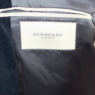 Burberry London Men’s Black Velvet Jacket Bond Street Model Size 46 Long