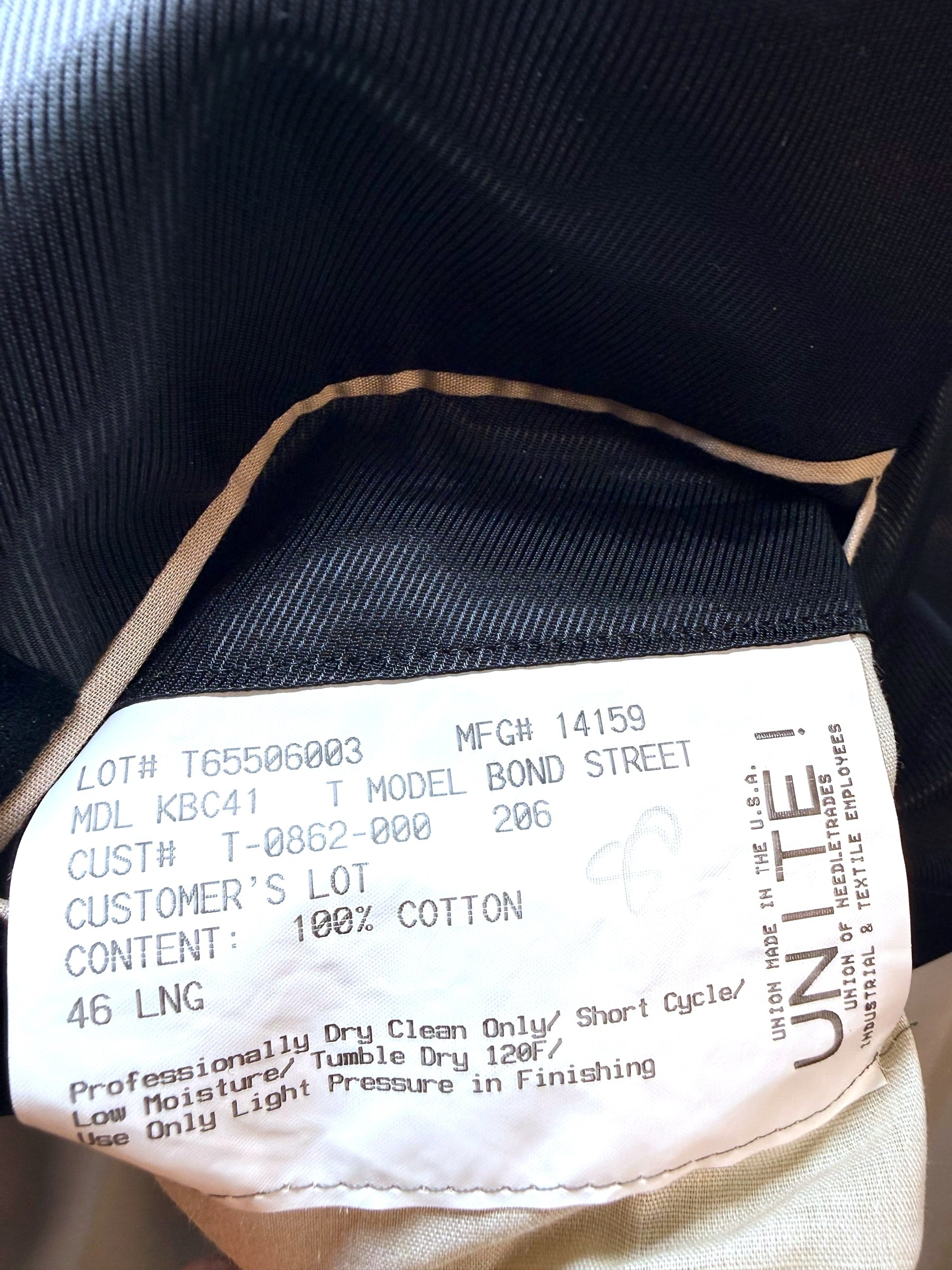 Burberry London Men’s Black Velvet Jacket Bond Street Model Size 46 Long