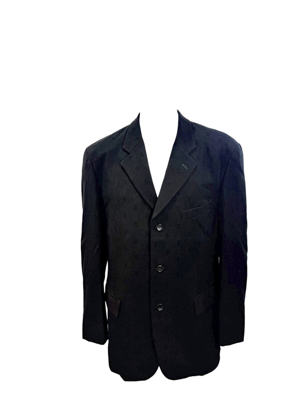 Comme des Garçons Homme Plus FW2001 Wool Jacquard Men's Blazer Black Size L