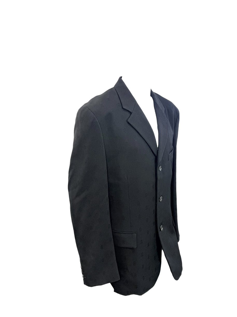 Comme des Garçons Homme Plus FW2001 Wool Jacquard Men's Blazer Black Size L