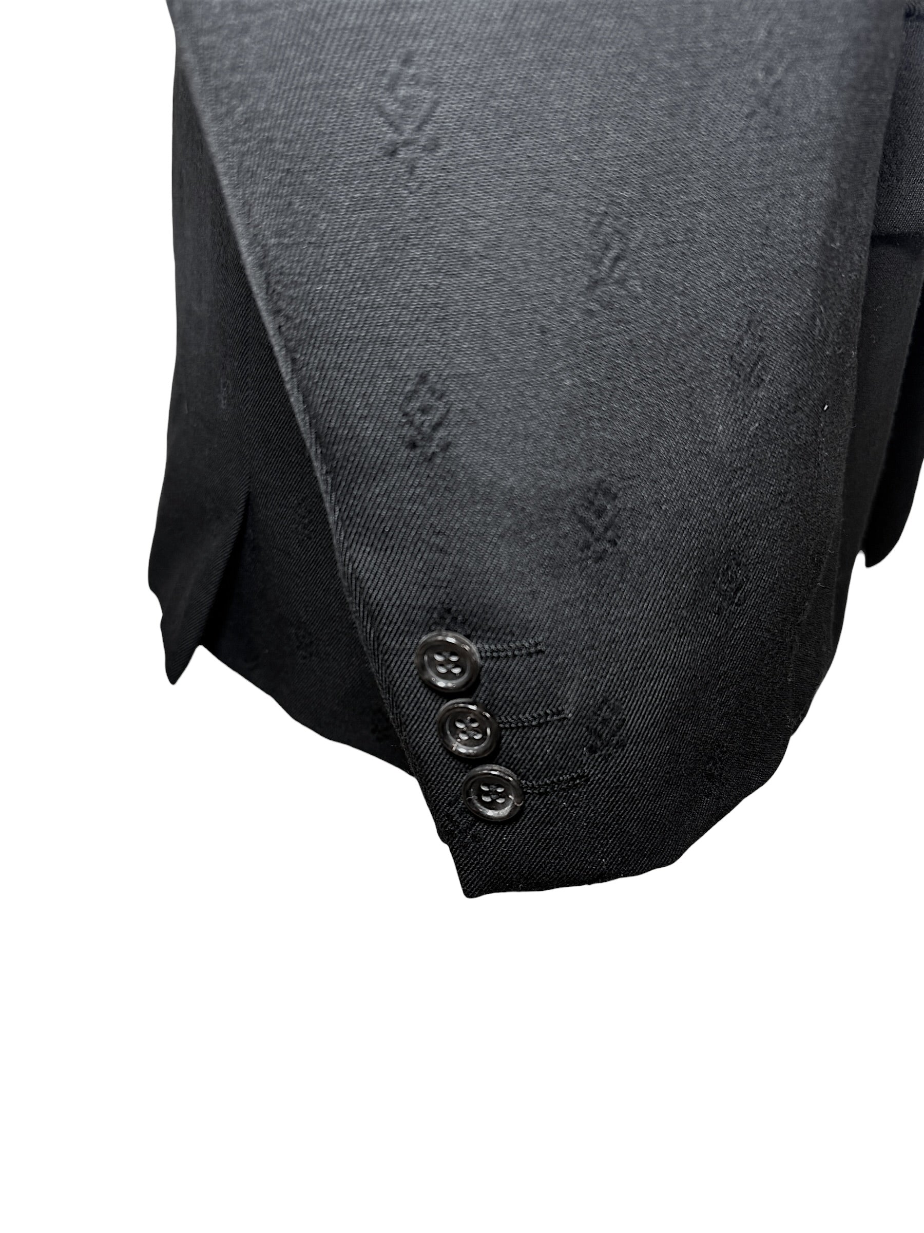 Comme des Garçons Homme Plus FW2001 Wool Jacquard Men's Blazer Black Size L