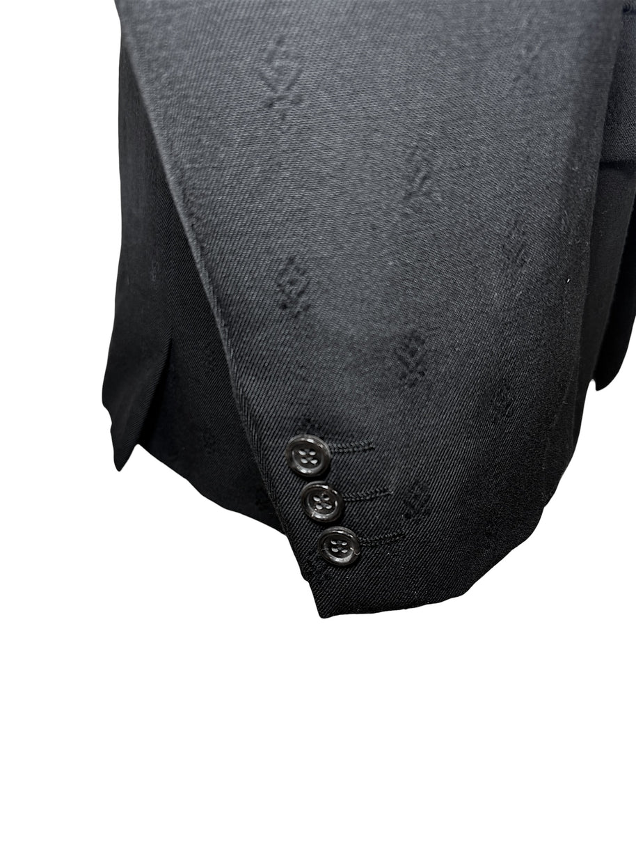 Comme des Garçons Homme Plus FW2001 Wool Jacquard Men's Blazer Black Size L