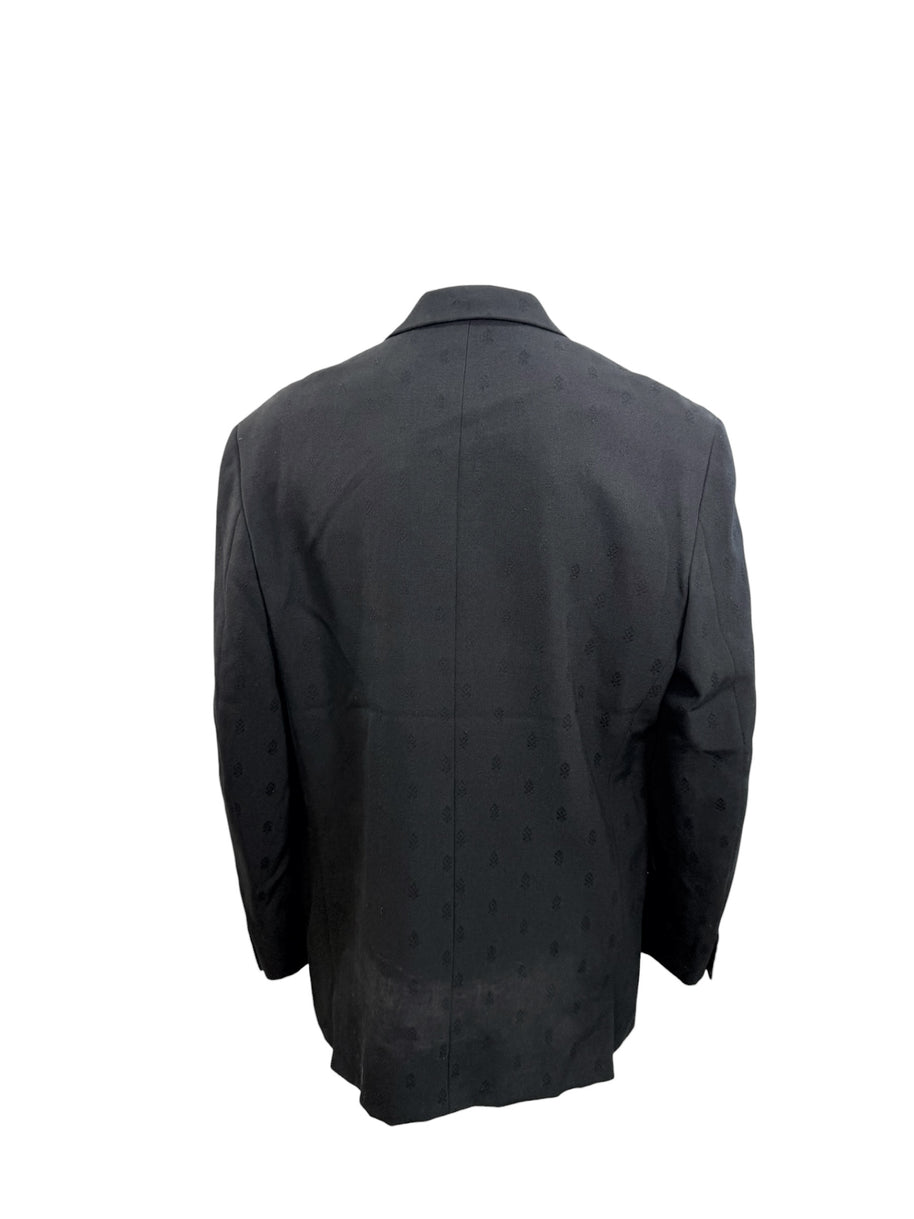 Comme des Garçons Homme Plus FW2001 Wool Jacquard Men's Blazer Black Size L