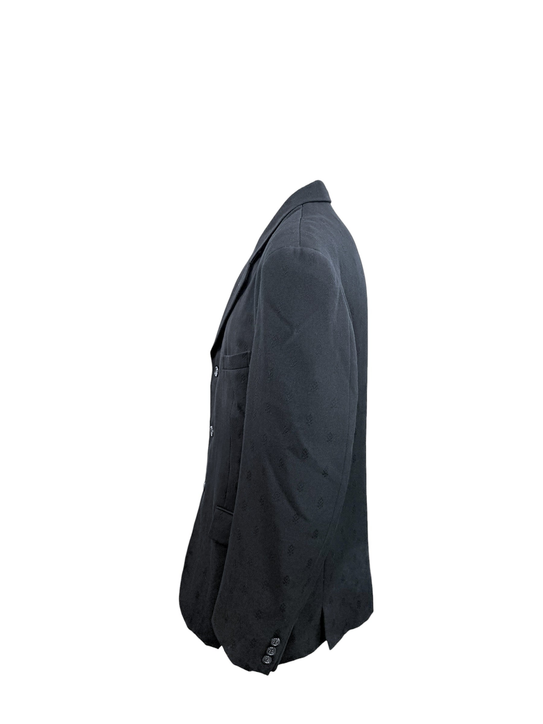 Comme des Garçons Homme Plus FW2001 Wool Jacquard Men's Blazer Black Size L