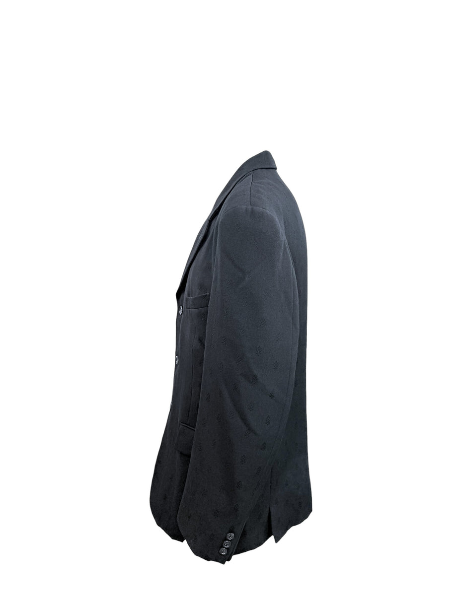 Comme des Garçons Homme Plus FW2001 Wool Jacquard Men's Blazer Black Size L