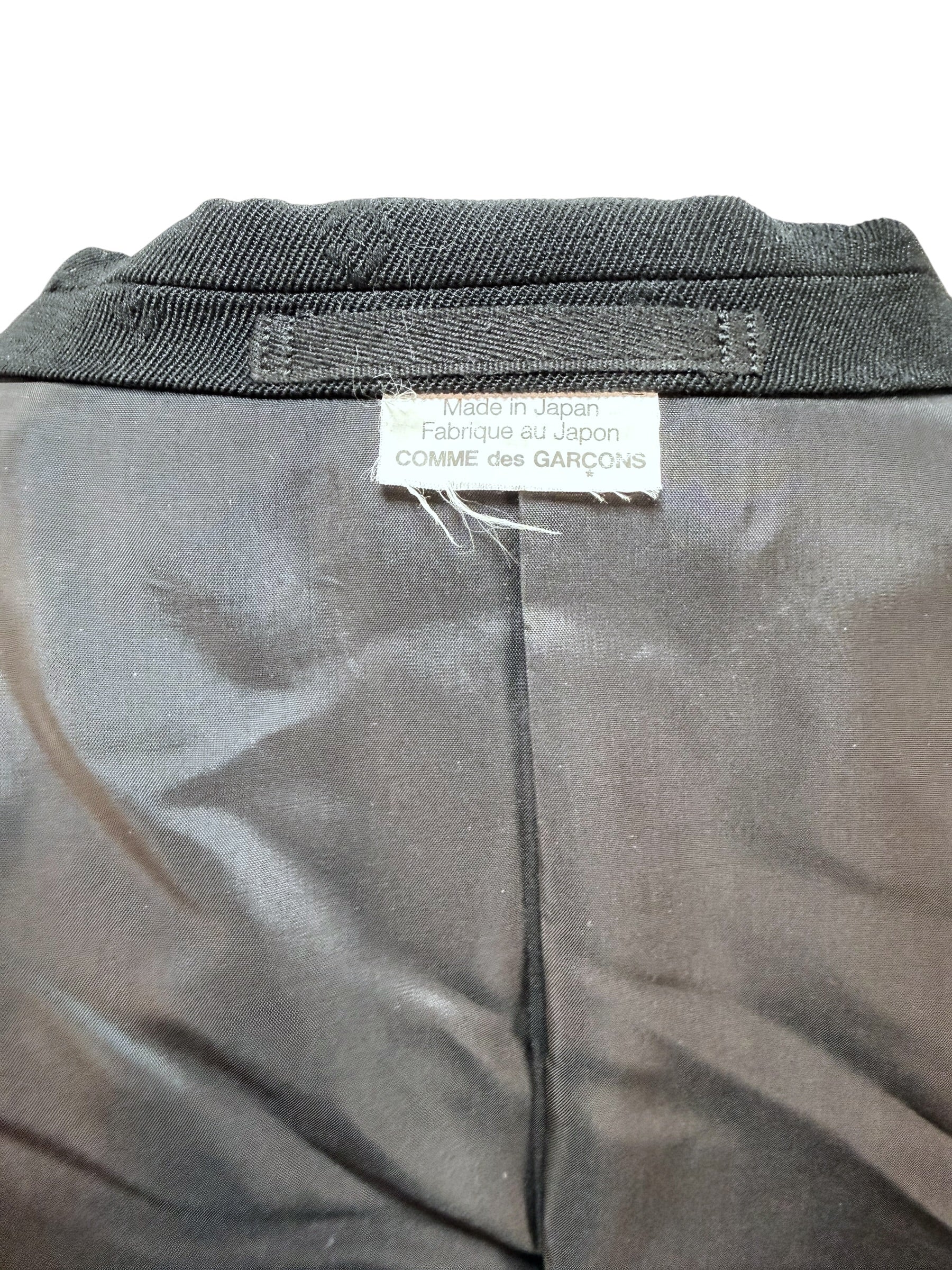 Comme des Garçons Homme Plus FW2001 Wool Jacquard Men's Blazer Black Size L