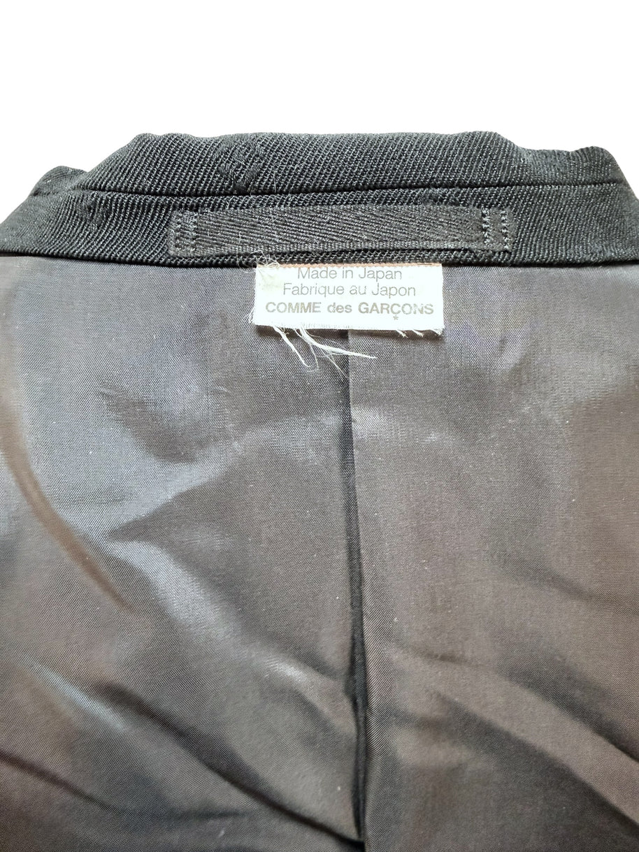 Comme des Garçons Homme Plus FW2001 Wool Jacquard Men's Blazer Black Size L