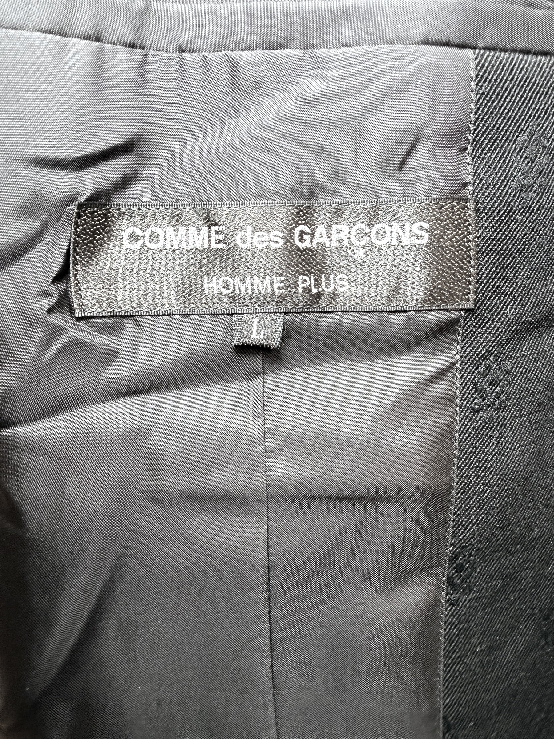 Comme des Garçons Homme Plus FW2001 Wool Jacquard Men's Blazer Black Size L