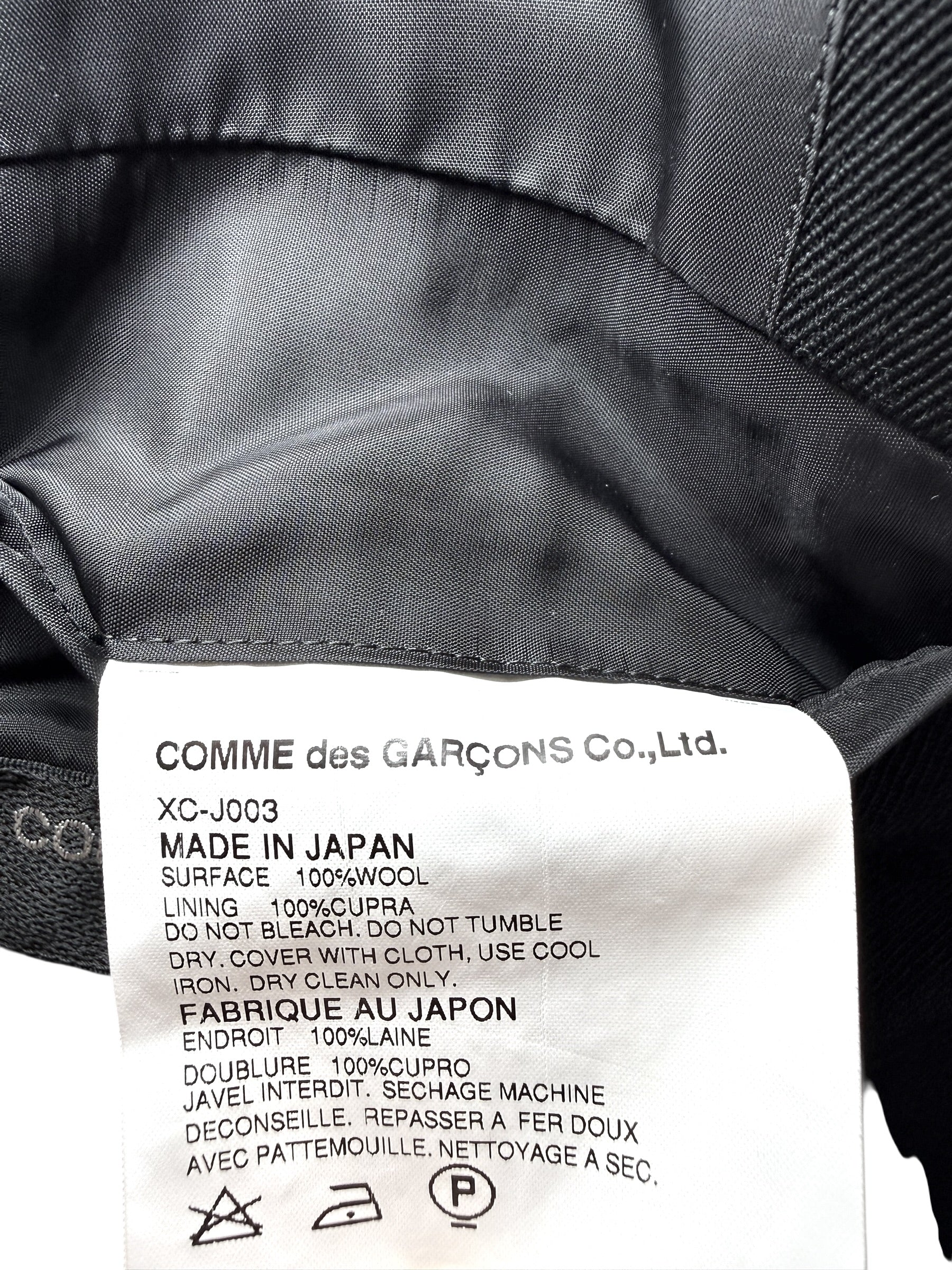 Comme des Garçons Homme Plus FW2001 Wool Jacquard Men's Blazer Black Size L