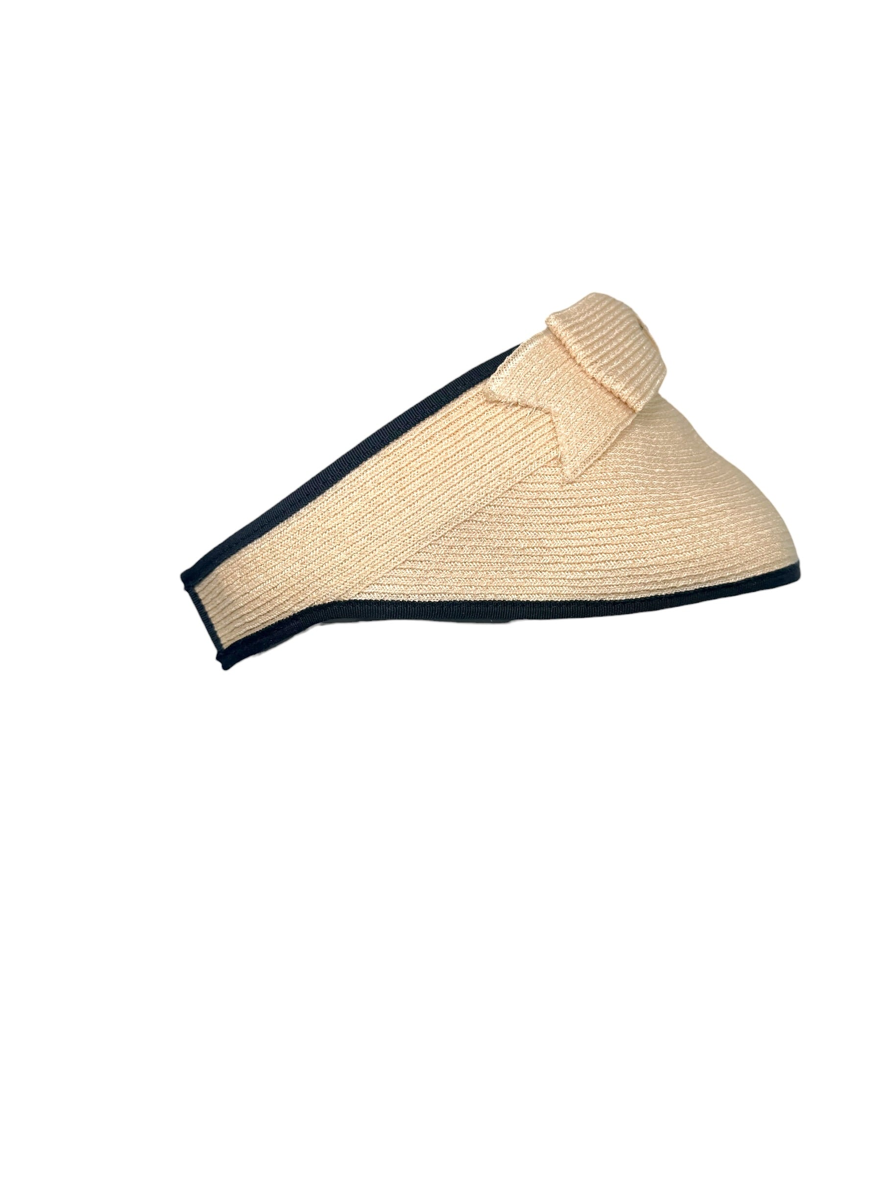 Chanel 2021 CC Bow Raffia Visor Size M