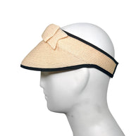 Chanel 2021 CC Bow Raffia Visor Size M