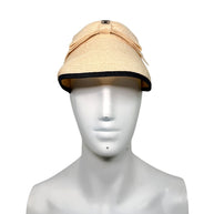 Chanel 2021 CC Bow Raffia Visor Size M