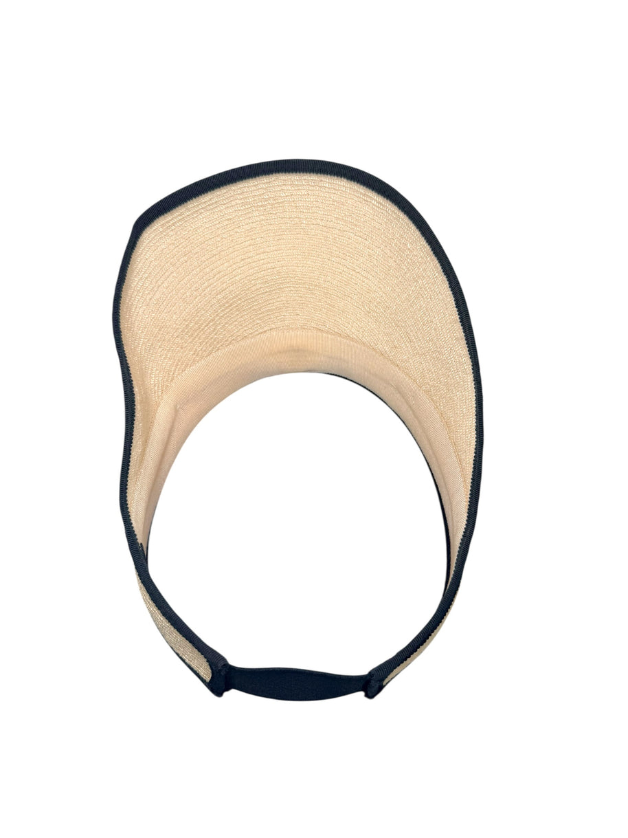 Chanel 2021 CC Bow Raffia Visor Size M