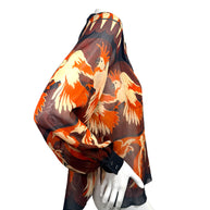 Fendi SS2019 Runway Silk Bird Print Button-Front Blouse IT 40