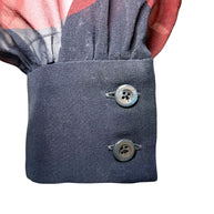 Fendi SS2019 Runway Silk Bird Print Button-Front Blouse IT 40