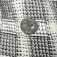 Chanel 2020P Tweed Blazer Dress Jacket FR 36 Ivory Black CC Buttons