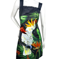 Dolce & Gabbana Spring 2020 Tropical Cockatoo Dress IT 40