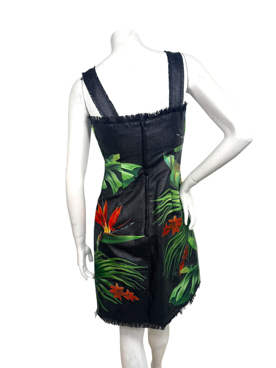 Dolce & Gabbana Spring 2020 Tropical Cockatoo Dress IT 40