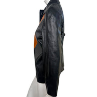 Louis Vuitton SS2023 Runway Leather Diamond Intarsia Jacket FR 36 NWT