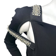 Givenchy SS22 Embellished Trumpet Cut-Out Maxi Dress Black XS