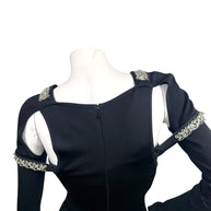 Givenchy SS22 Embellished Trumpet Cut-Out Maxi Dress Black XS
