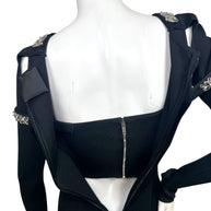 Givenchy SS22 Embellished Trumpet Cut-Out Maxi Dress Black XS