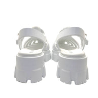 Prada Monolith White Leather Fisherman Platform Sandals IT 37