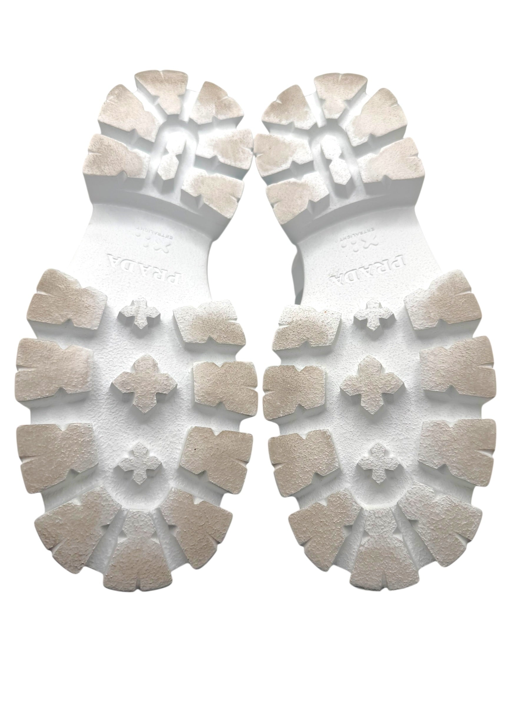Prada Monolith White Leather Fisherman Platform Sandals IT 37
