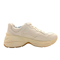 Gucci Rhyton Rainbow Logo Leather Sneakers Ivory EU 37