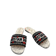 Christian Dior Dway Dioramour “Je Vous Adore” Slide Sandals Size 37.5