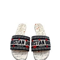Christian Dior Dway Dioramour “Je Vous Adore” Slide Sandals Size 37.5
