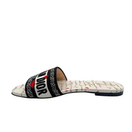 Christian Dior Dway Dioramour “Je Vous Adore” Slide Sandals Size 37.5