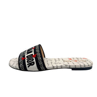 Christian Dior Dway Dioramour “Je Vous Adore” Slide Sandals Size 37.5