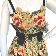 Dolce & Gabbana Fall 2013 Embroidered Lace Midi Dress IT 40