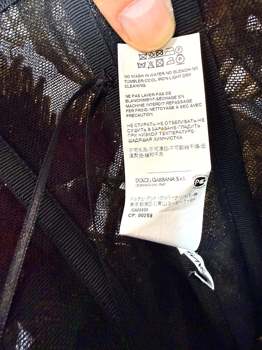 Dolce & Gabbana Fall 2013 Embroidered Lace Midi Dress IT 40