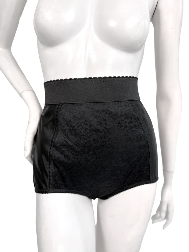 Dolce & Gabbana Black Lace High-Waisted Shorts IT 42