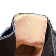 Gucci Crystal GG Embellished Chelsea Boots Black Leather EU 37