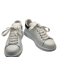 Alexander McQueen Oversized Sneakers White Black Suede Heel EU 37